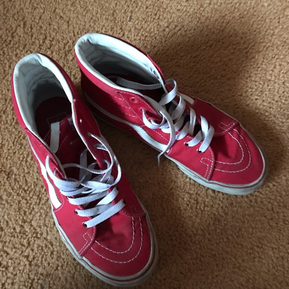 Vans Red Skate Highs - Picture 2 of 5